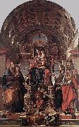MONTAGNA, Bartolomeo Madonna and Child Enthroned with Saints sg USA oil painting artist